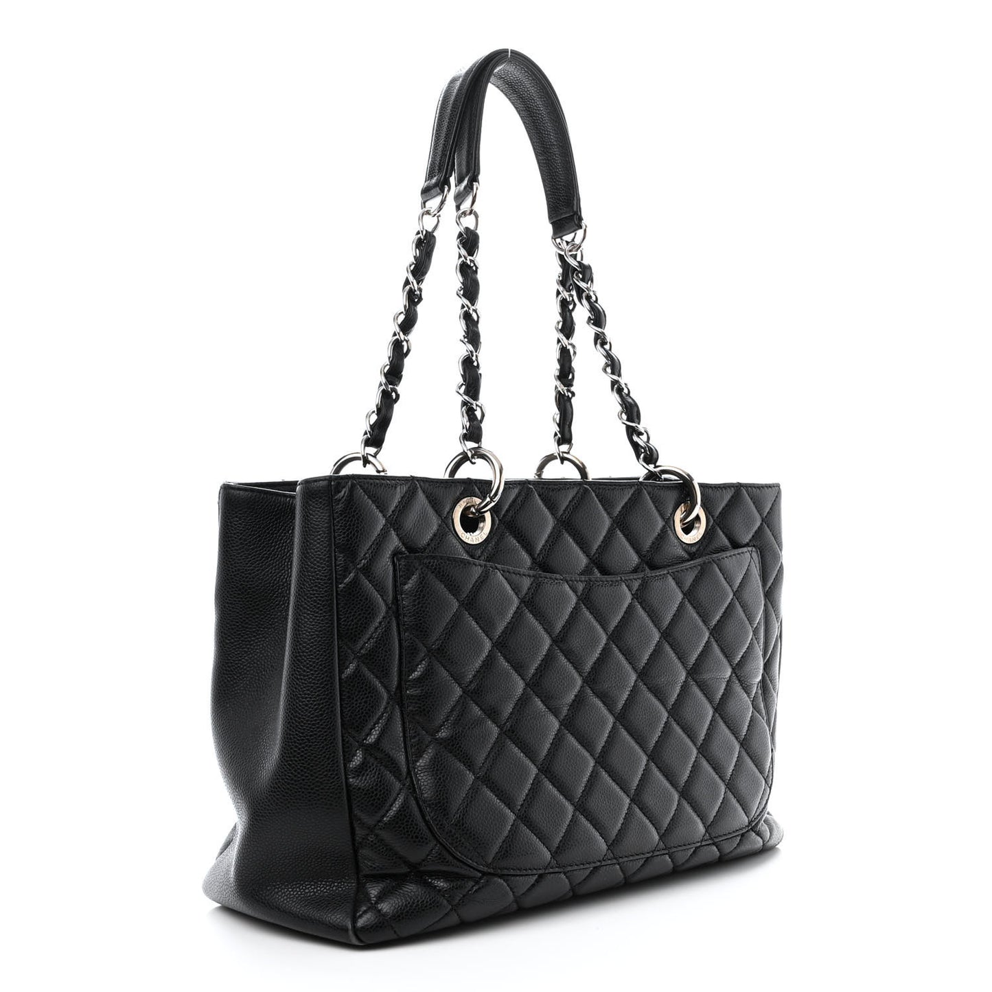 Caviar Quilted Grand Shopping Tote GST Black