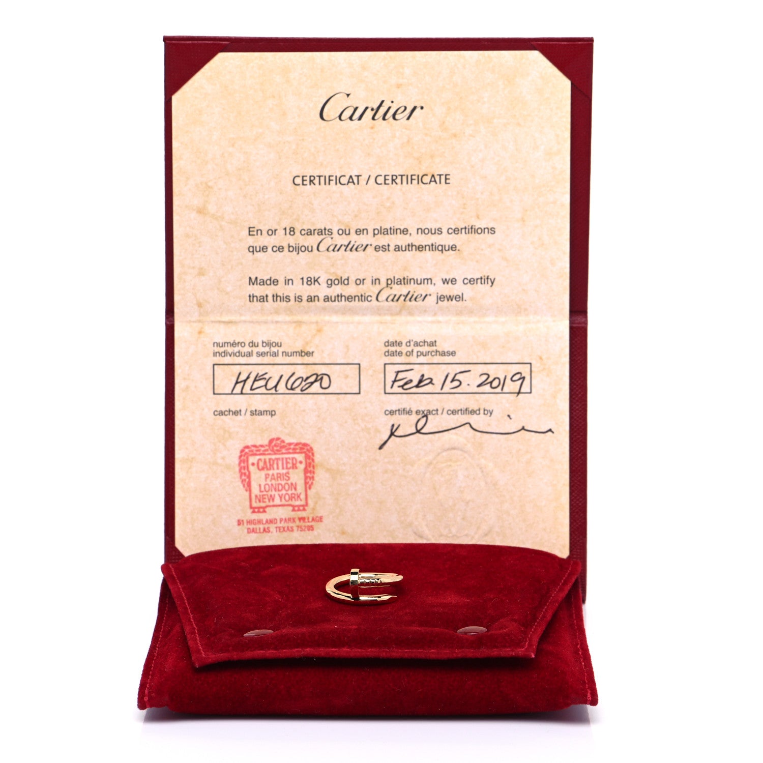 Cartier 18K Yellow Gold Juste Un Clou Ring 52 6 5 of 5
