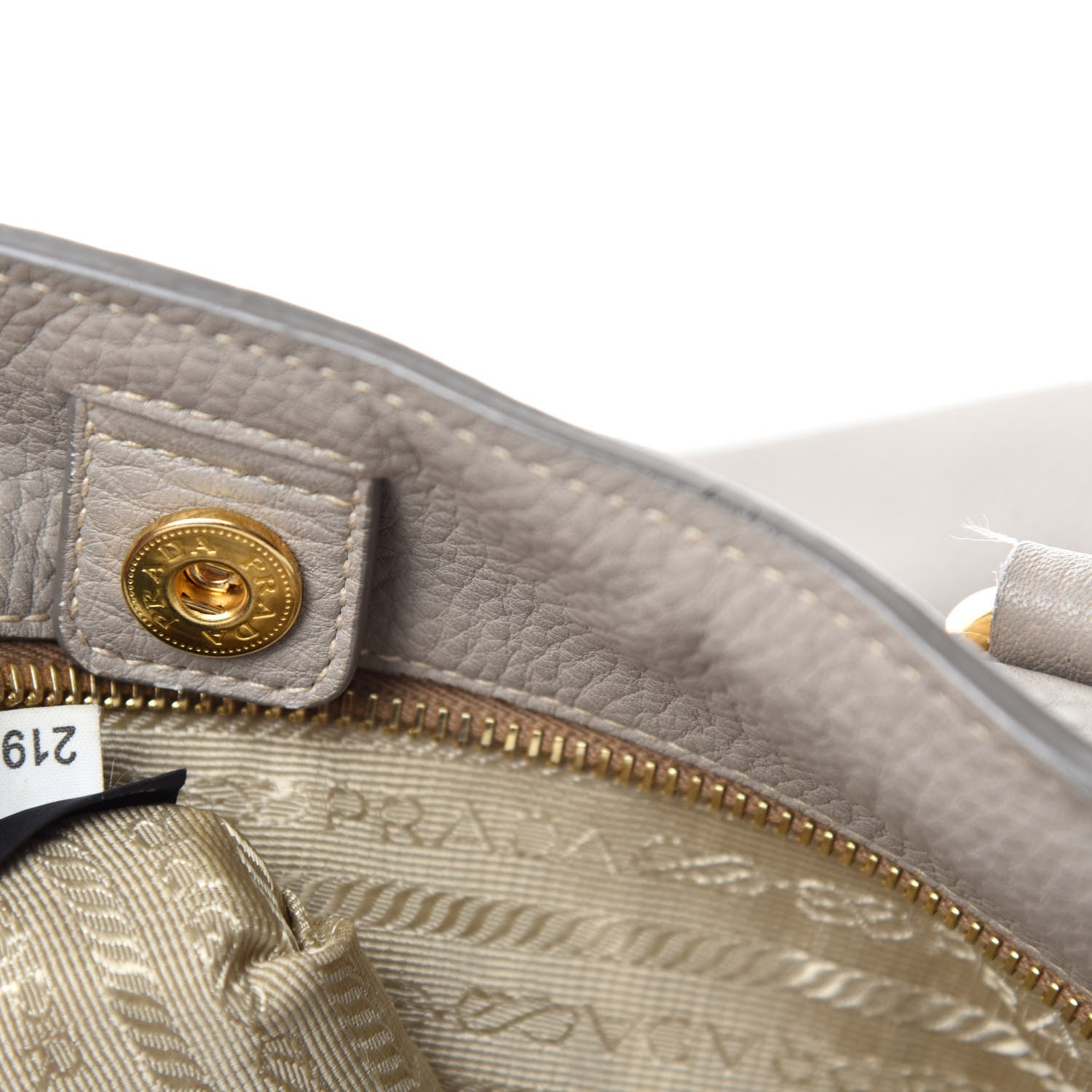 Prada Vitello Daino Side Zip Tote Pomice 26 of 27
