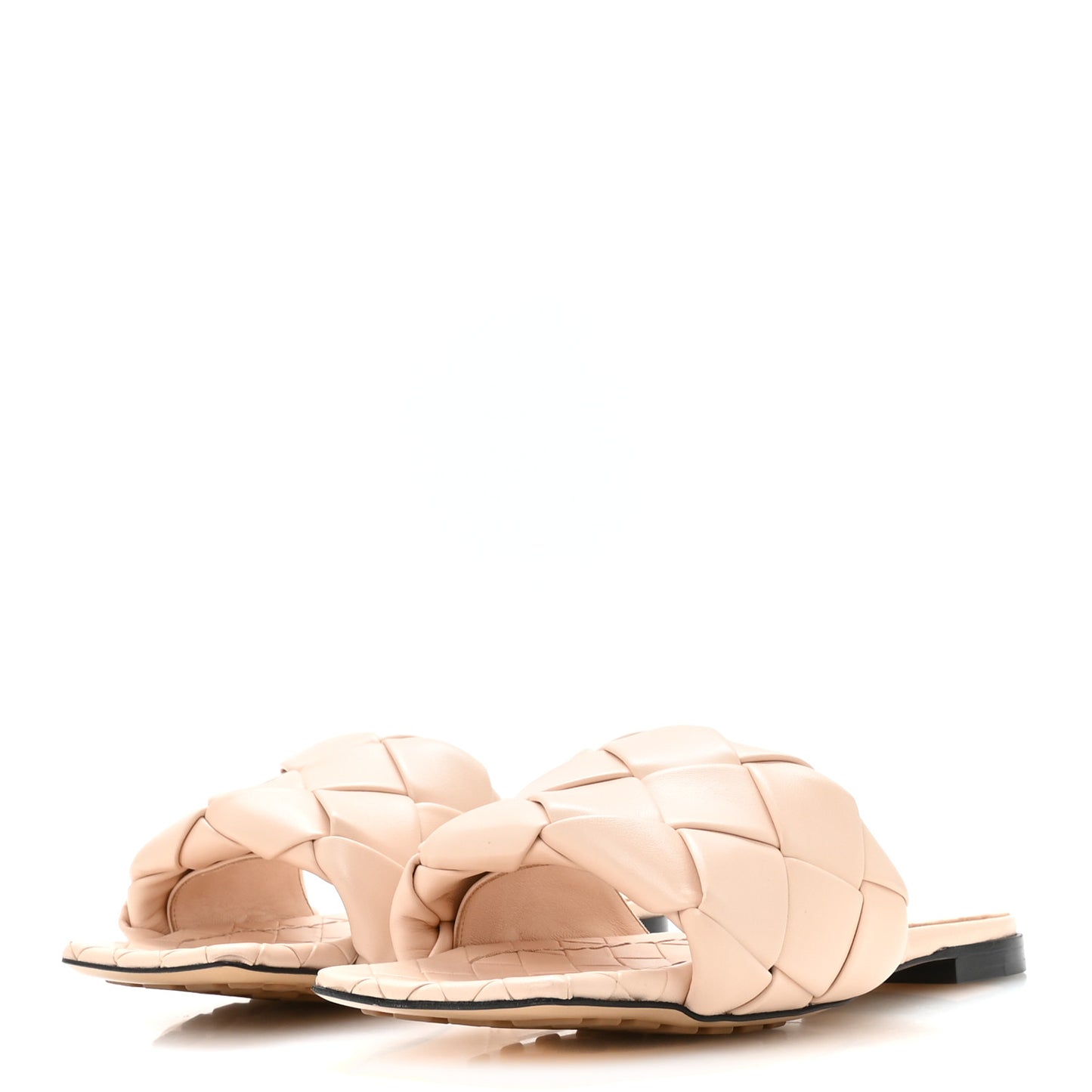 Nappa Maxi Intrecciato Lido Flat Sandals 38.5 Bandage