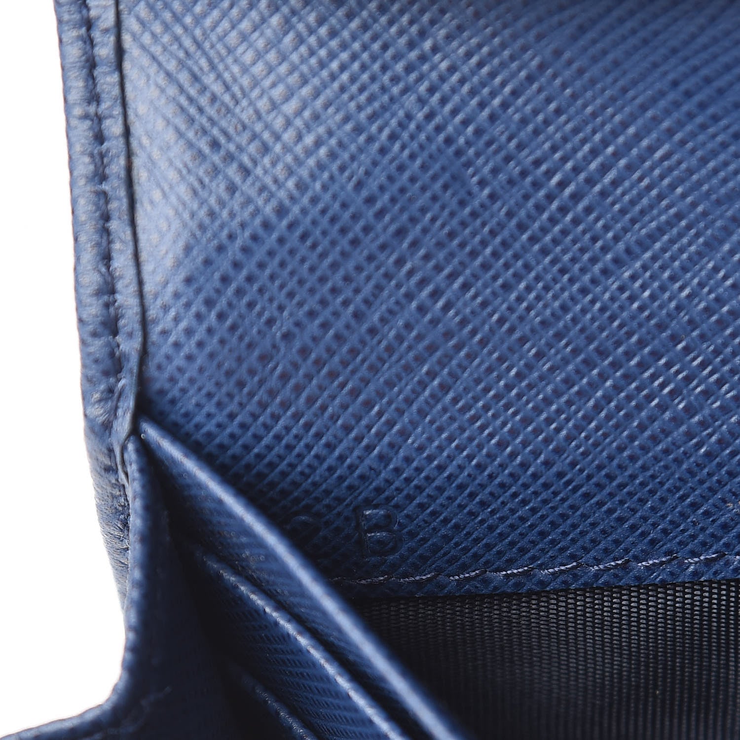 Prada Saffiano Metal Continental Flap Travel Wallet Bluette 7 of 11