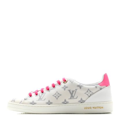 Louis Vuitton Technical Fabric Calfskin Monogram Frontrow Sneakers 38.5 Pink 1 of 8