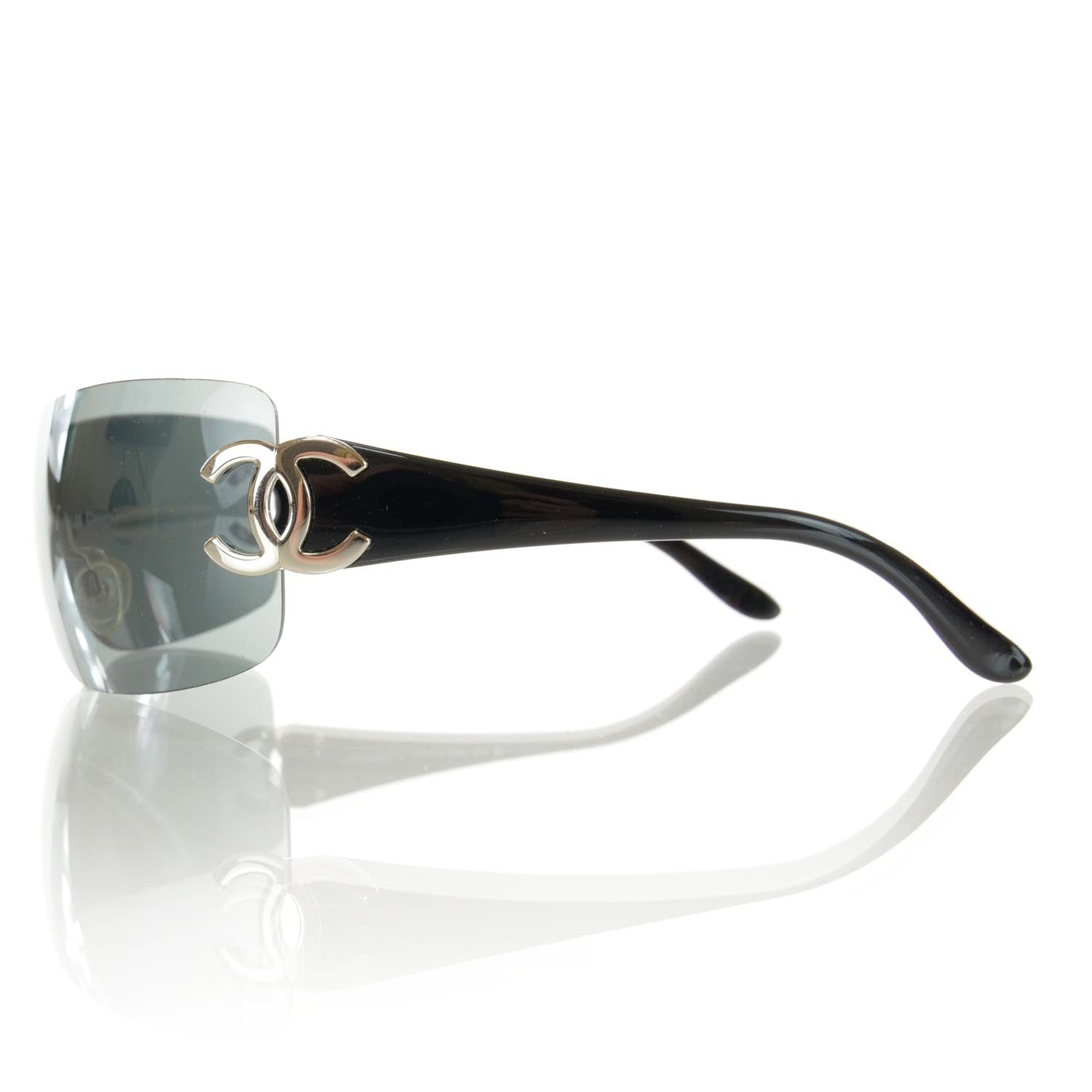 CHANEL シャネル 参考画像 Chanel Brown Tortoise Shell Oversized Frame CC Logo Sunglasses