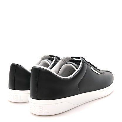 Chanel Calfskin CC Womens Sneakers 39.5 Black 5 of 9