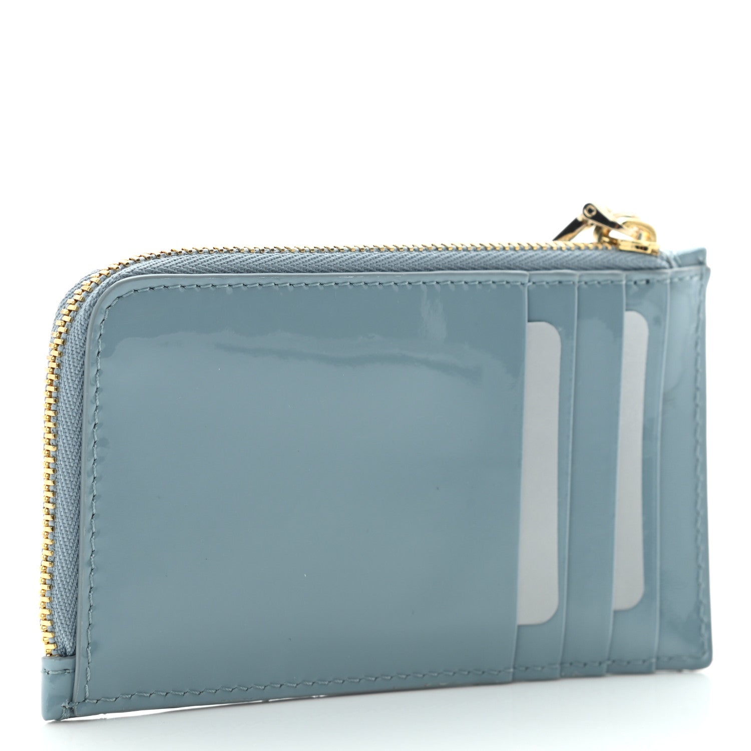 Christian Dior Patent Cannage Lady Dior Card Holder Cloud Blue 3 of 9