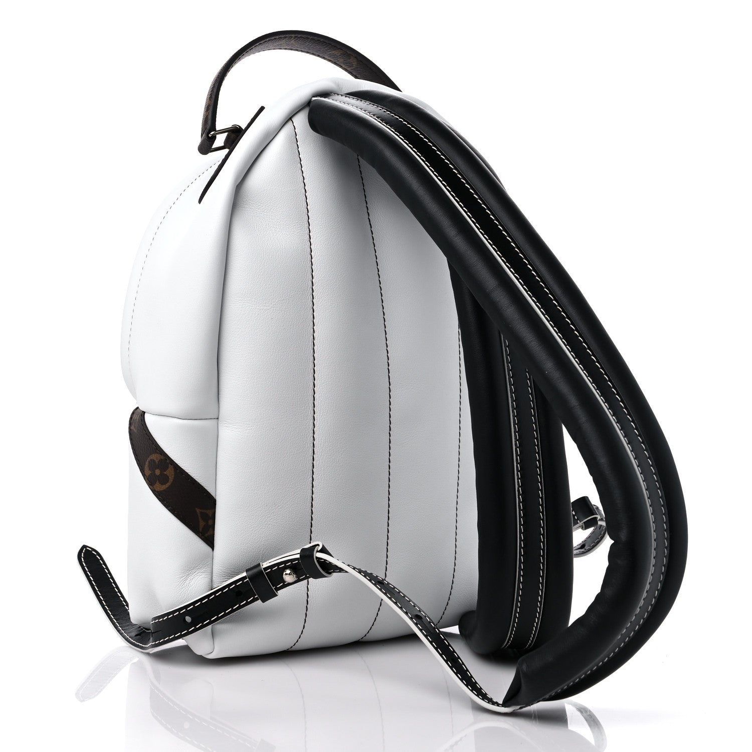 Louis Vuitton Calfskin Monogram LV Airline Palm Springs Backpack PM White 3 of 8