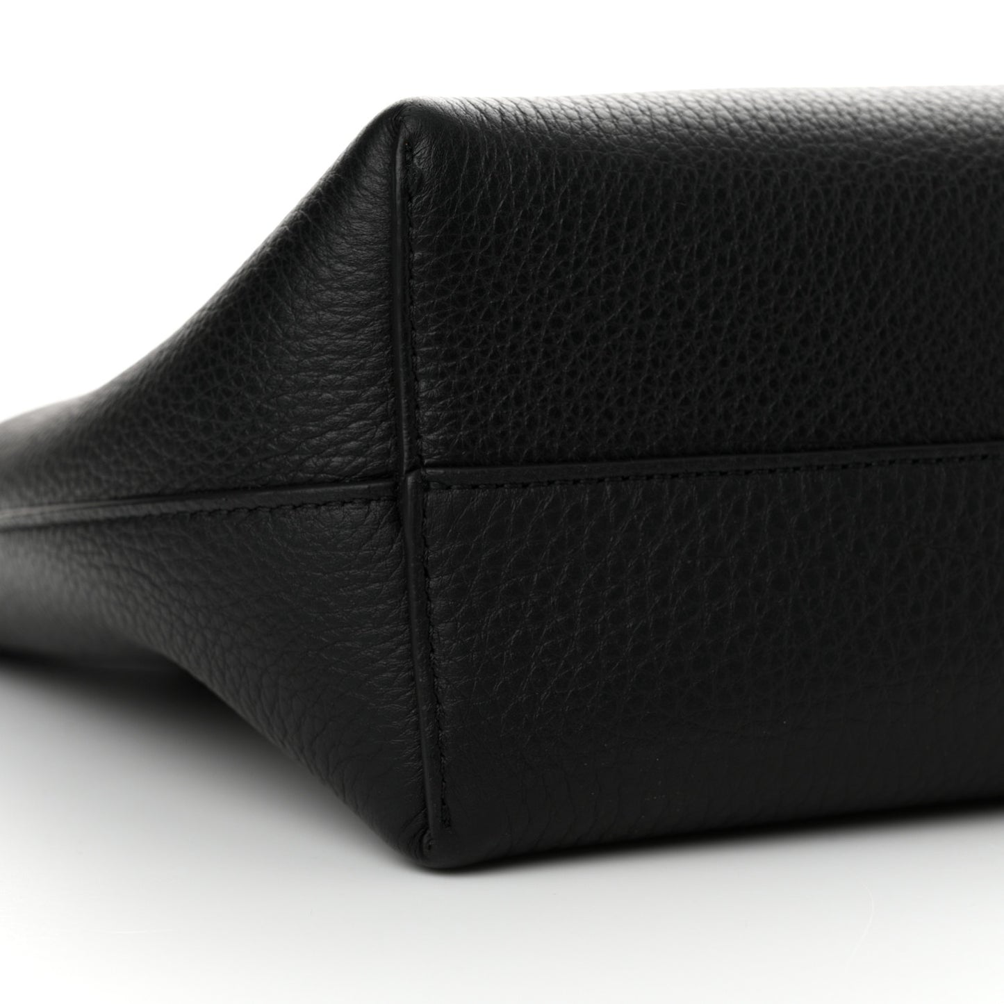Grained Calfskin Small Park Tote Black
