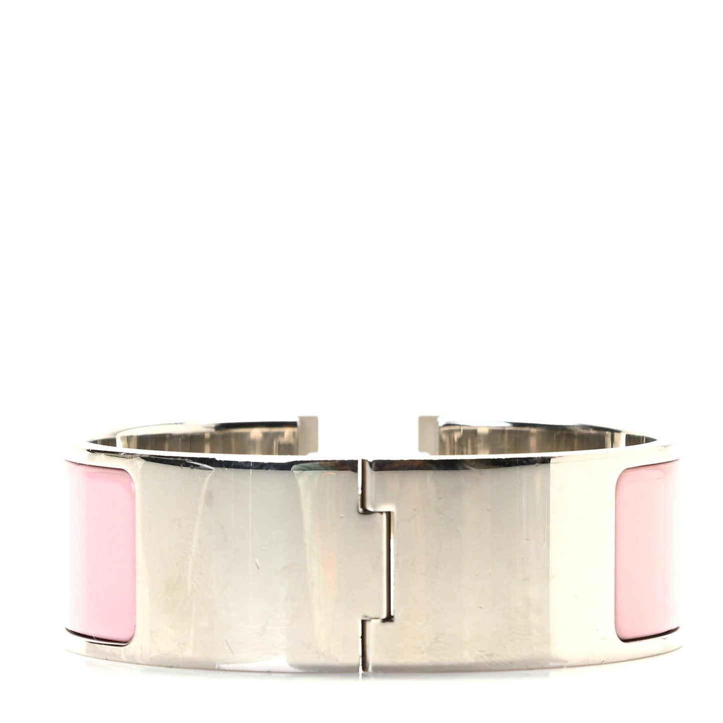 Enamel Wide Clic Clac H Bracelet PM Rose Dragee