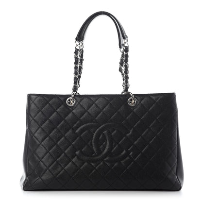 Chanel Caviar Quilted XL Grand Shopping Tote GST Black 1 of 9