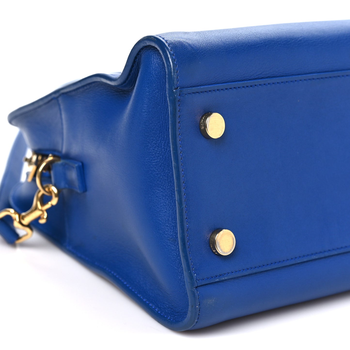 Calfskin Small Monogram Cabas Blue Majorelle