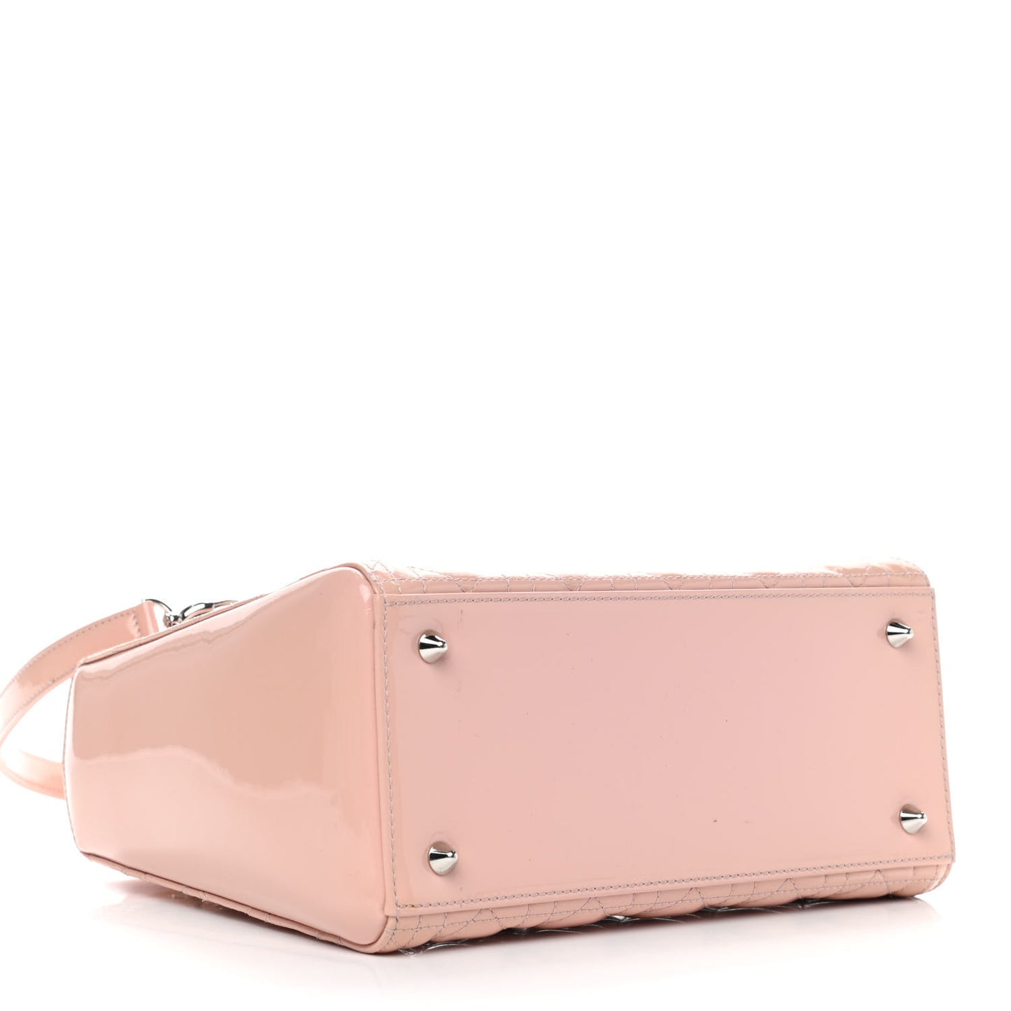 Patent Cannage Medium Lady Dior Rose Clair