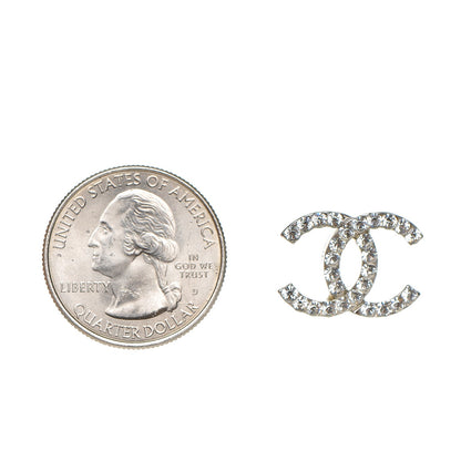 Chanel Crystal CC Earrings Silver 2 of 4