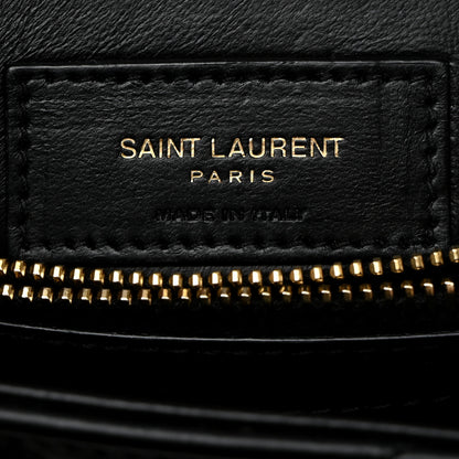 Saint Laurent Calfskin Y Quilted Monogram Small Loulou Chain Satchel Black 7 of 12