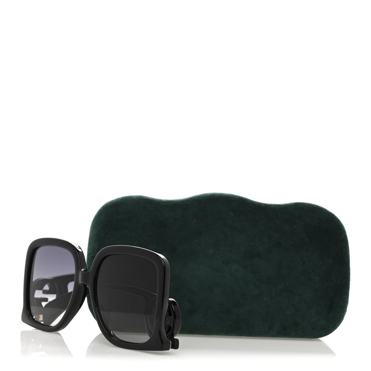 Acetate Rectangle Frame Sunglasses GG1326S Black