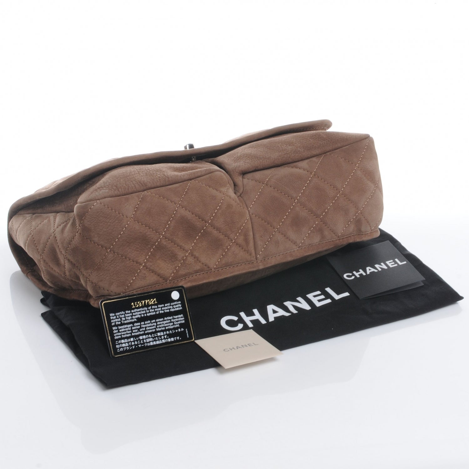 Chanel Ultra Soft Suede Calfskin Natural Beauty Large Flap Bag 4 of 9
