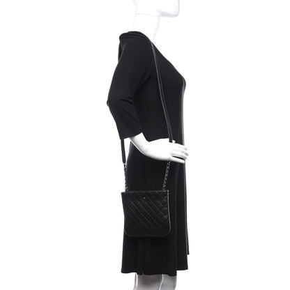 Chanel Calfskin Quilted Crossbody Bag Black 2 of 12