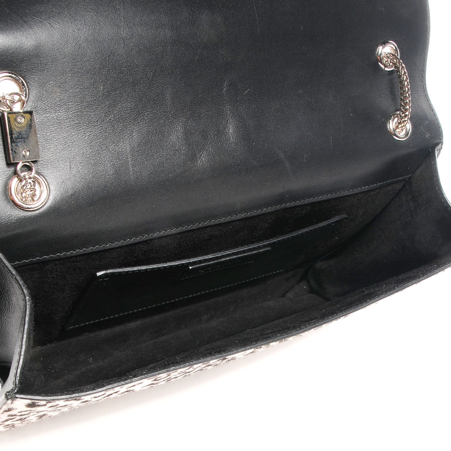 Calf Hair Leather Snow Leopard Medium Betty White Black