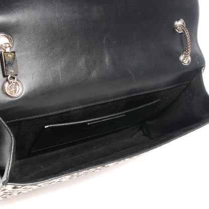 Saint Laurent Calf Hair Leather Snow Leopard Medium Betty White Black 4 of 10