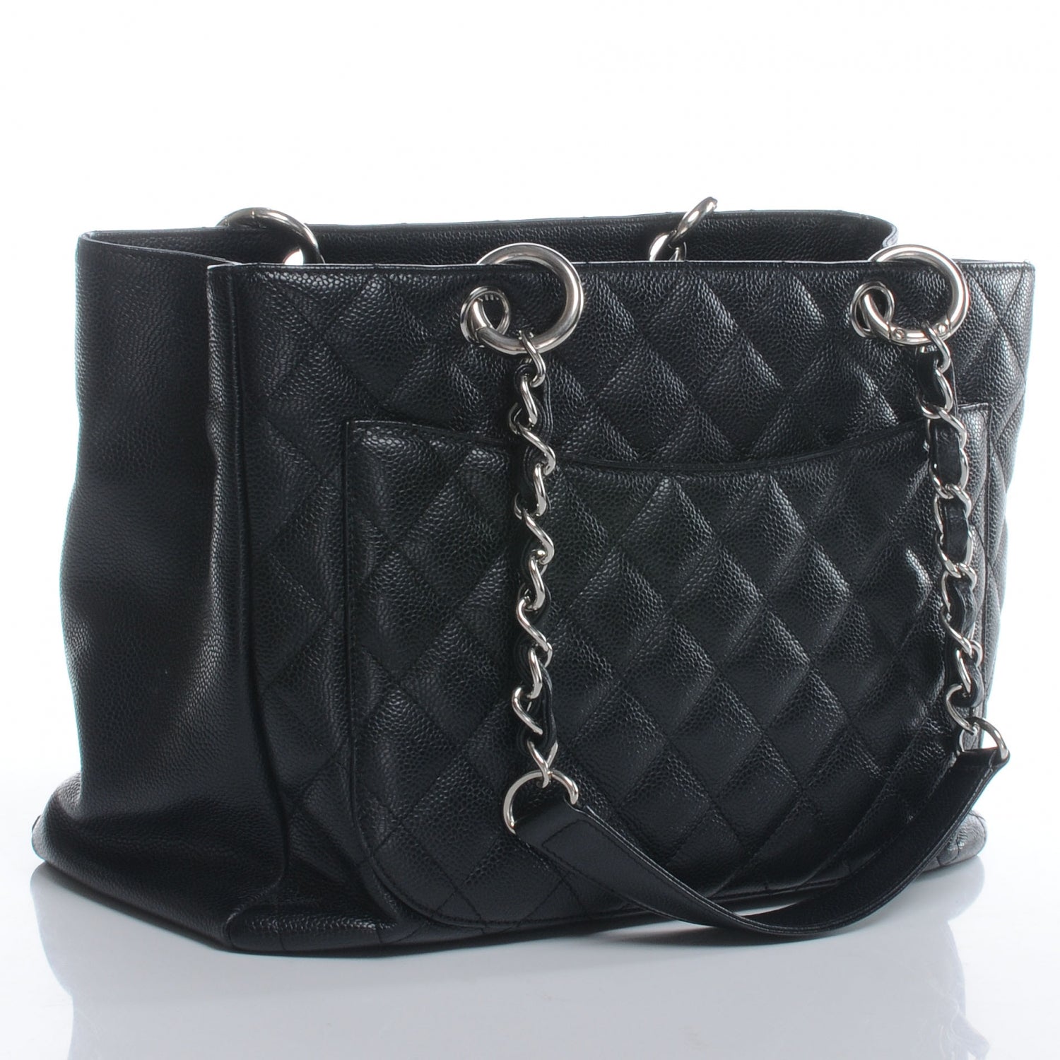 Chanel Caviar Grand Shopping Tote GST Black 3 of 7
