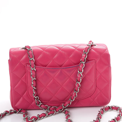 Chanel Lambskin Quilted Mini Rectangular Flap Pink 10 of 10