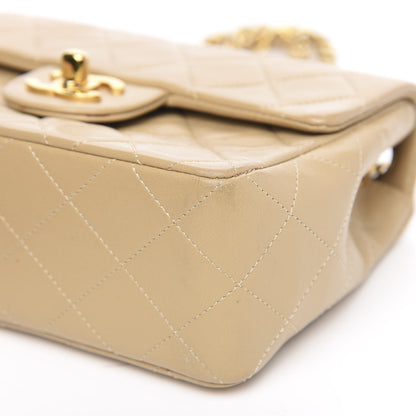 Chanel Lambskin Quilted Mini Square Flap Beige 8 of 12