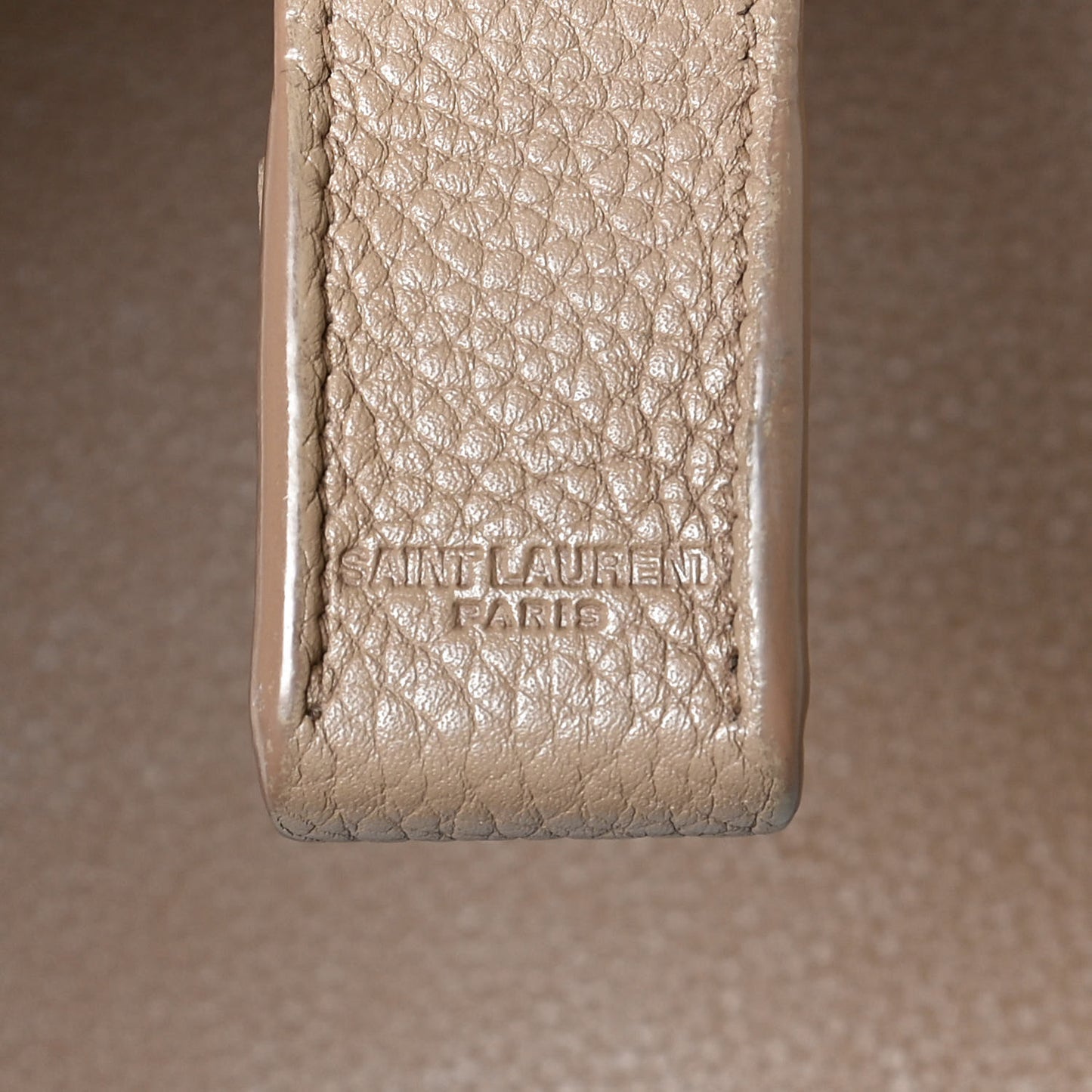 Grained Calfskin Small Supple Sac De Jour Dark Beige