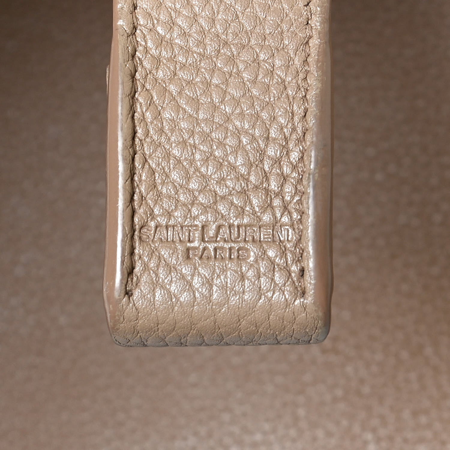Saint Laurent Grained Calfskin Small Supple Sac De Jour Dark Beige 10 of 13