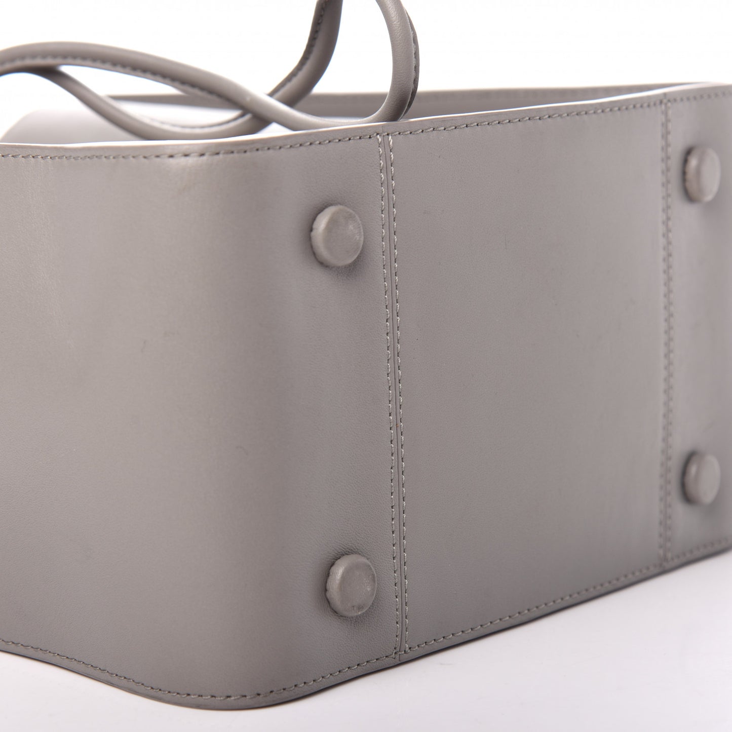 Smooth Calfskin Small Soleil Bucket Bag Cement
