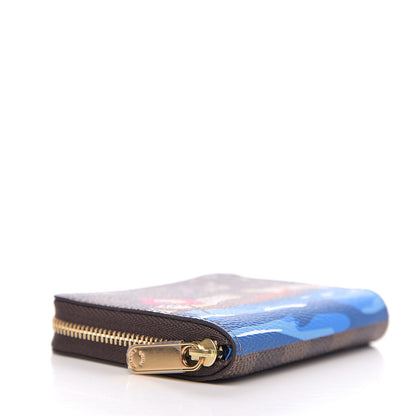 Louis Vuitton Damier Ebene 2019 Christmas Animation Zippy Coin Purse Blue 3 of 6