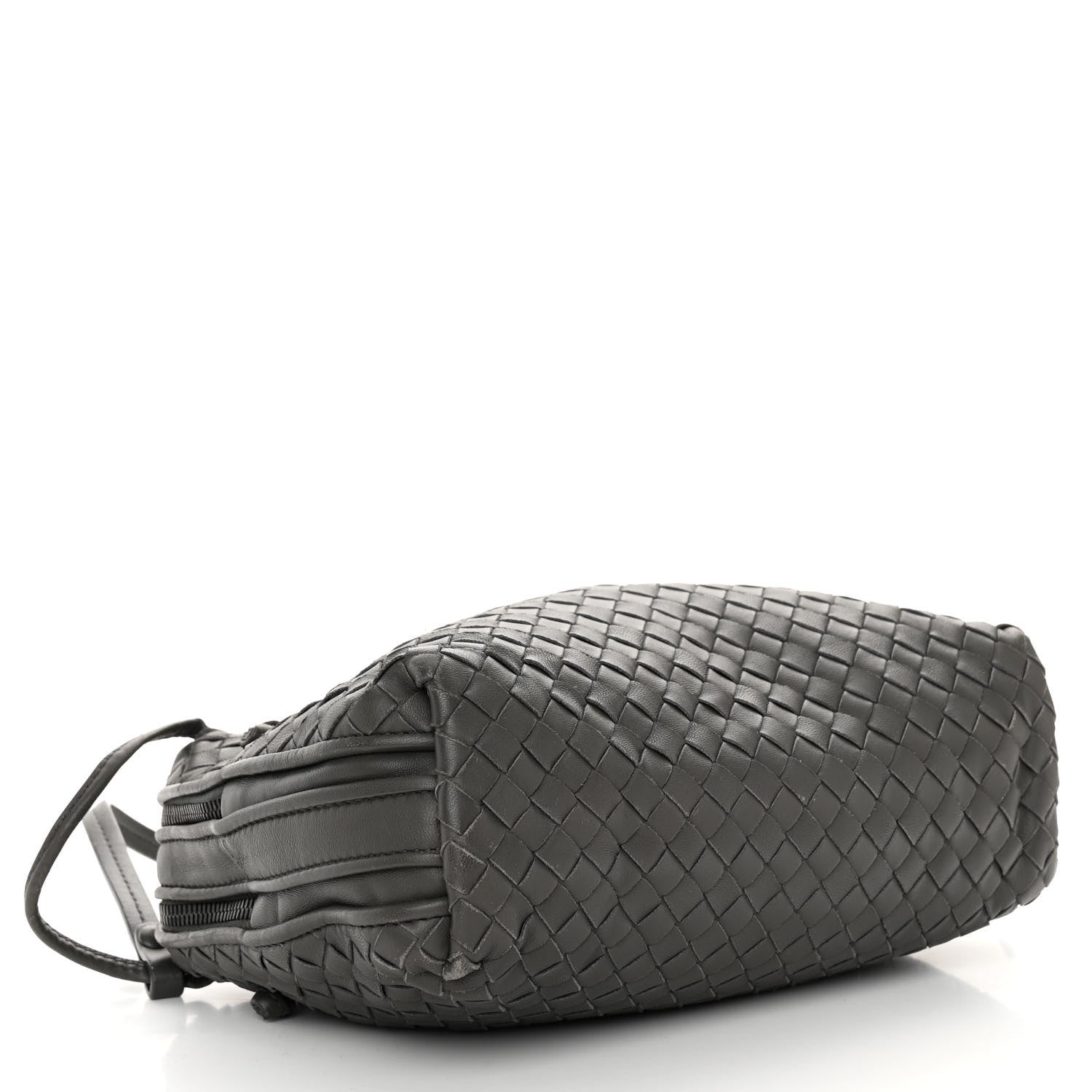 Bottega Veneta BOTTEGA VENETA Nappa Intrecciato Pillow Crossbody Messenger Light Grey 4 of 9