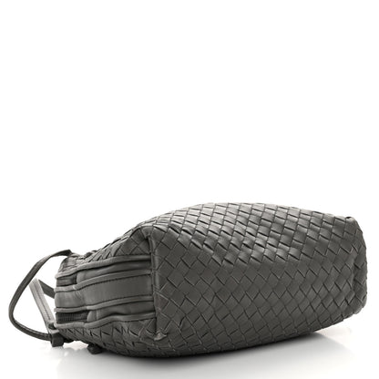 Bottega Veneta BOTTEGA VENETA Nappa Intrecciato Pillow Crossbody Messenger Light Grey 4 of 9
