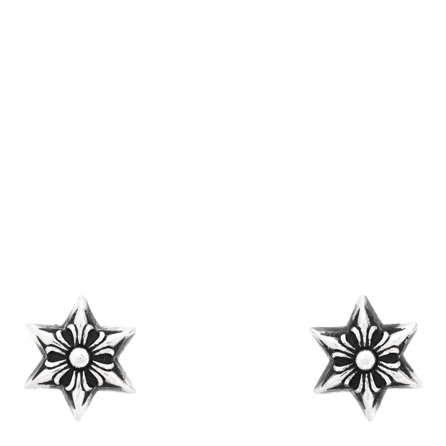Sterling Silver Six Pointed Star Stud Earrings