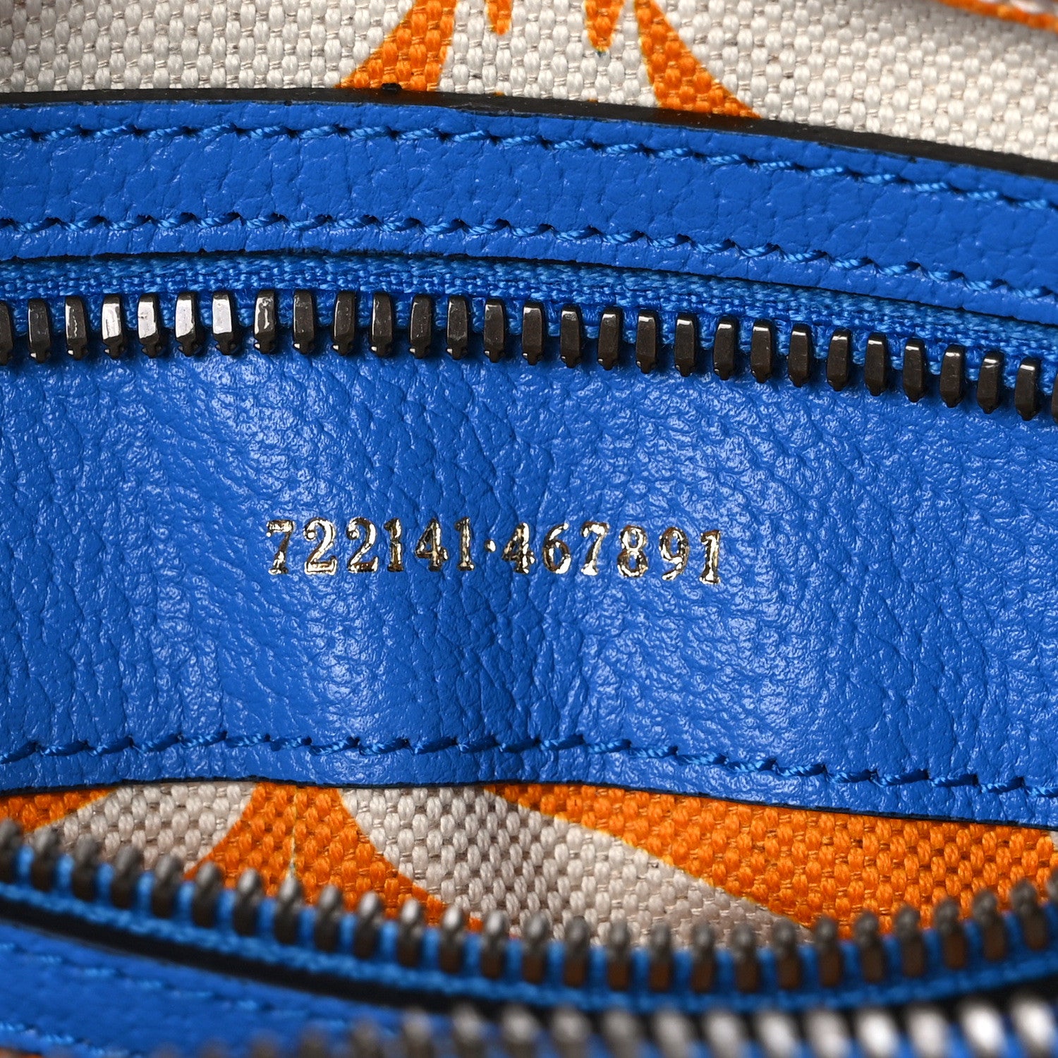 Gucci X ADIDAS Textured Dollar Calfskin Belt Bag Blue 7 of 10
