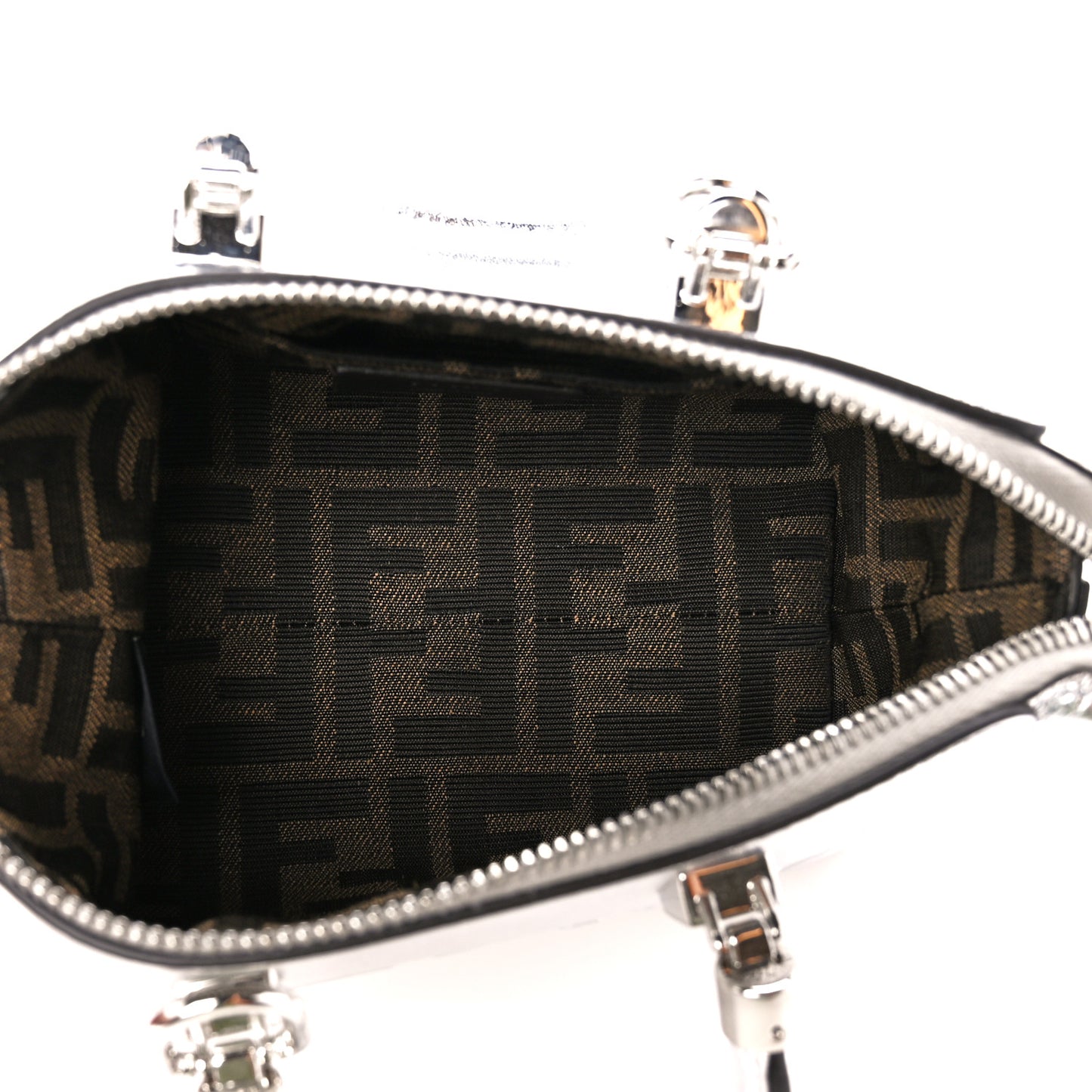 Rock Millenium Logo Embossed Mini By The Way Top Handle Boston Bag Argento