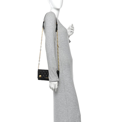 Miu Miu Nappa Padded Wallet On Chain Black 2 of 11