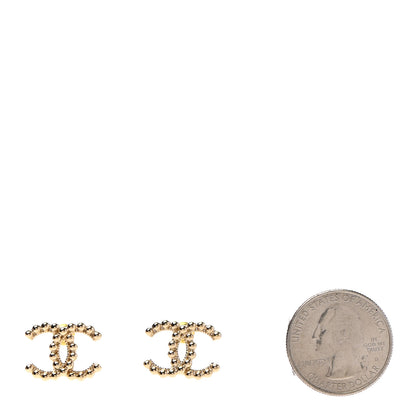Chanel Metal Bead CC Earrings Gold 2 of 4