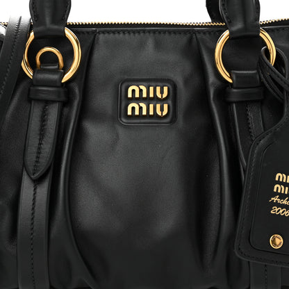 Miu Miu Nappa Joie Satchel Black 7 of 9