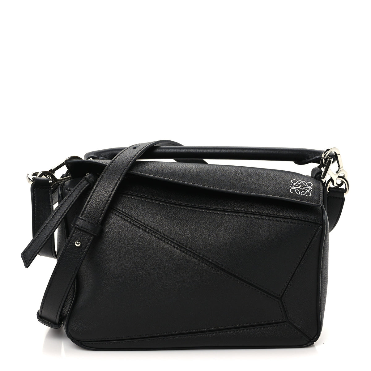 Loewe Calfskin Small Puzzle Bag Black 1 of 10