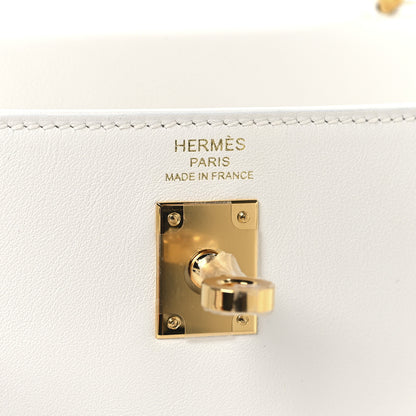 Hermes Swift Kelly Retourne 25 New White 6 of 13