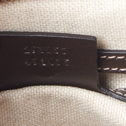Gucci GG Supreme Monogram Selleria Calfskin Small Flat Side Zip Messenger Bag Beige Ebony Cocoa Dark Chocolate 9 of 9