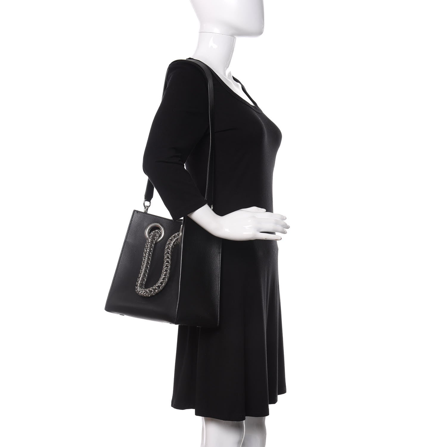 Alexander Wang Smooth Calfskin Genesis Box Chain Bag Black 2 of 11