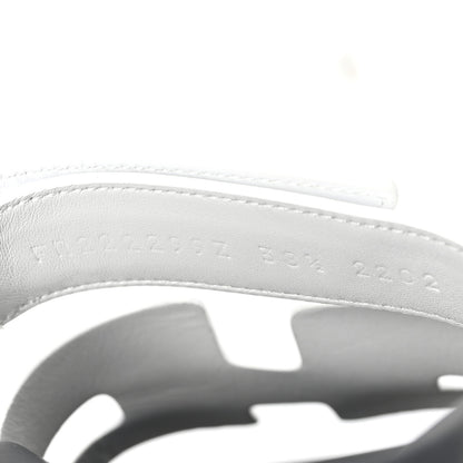 Hermes Calfskin Womens Chypre Sandals 38.5 White 9 of 9