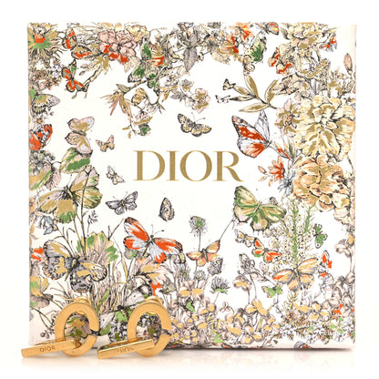 Christian Dior Metal CD Earrings Gold 5 of 5