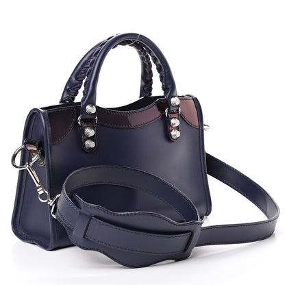 Balenciaga Smooth Calfskin Metallic Patent Giant 12 Silver Hardware Mini City Ultraviolet 2 of 14
