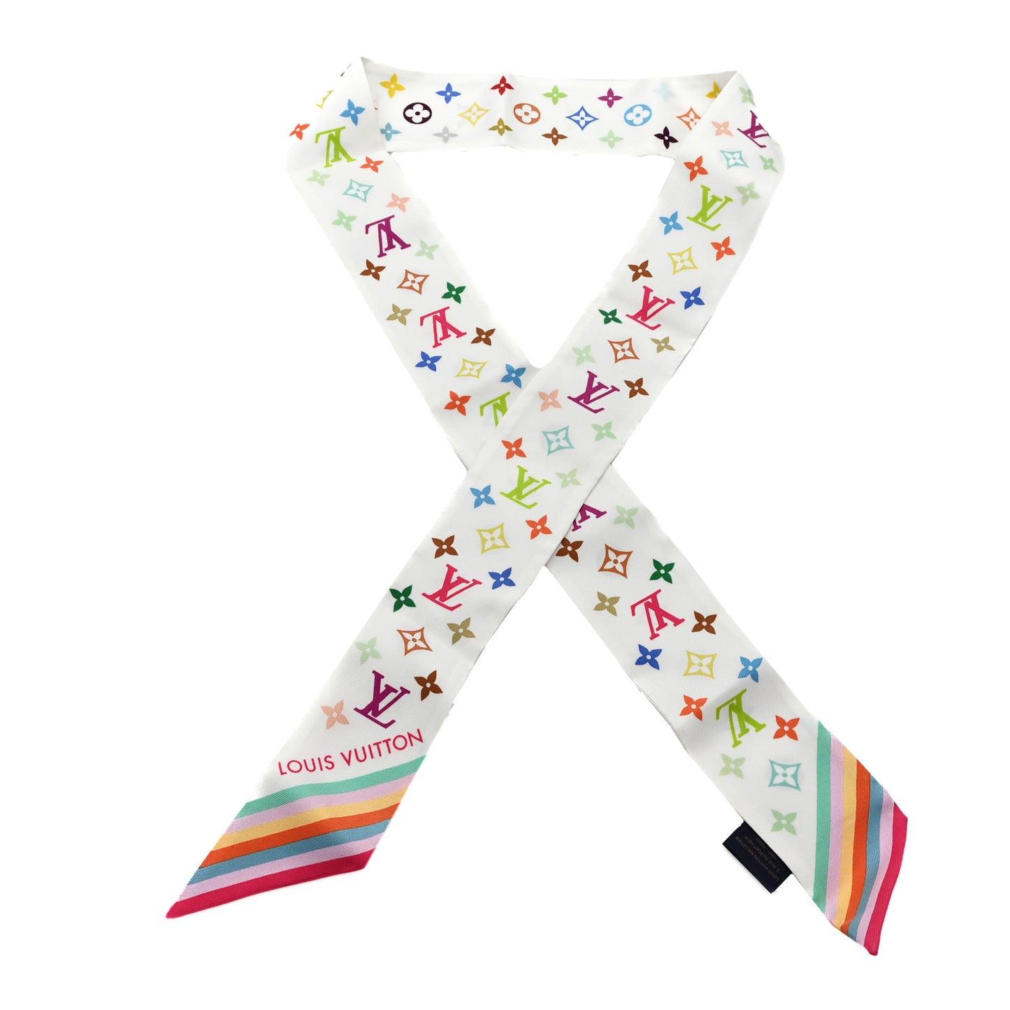 LV X TM Silk Monogram Multicolor BB Bandeau White