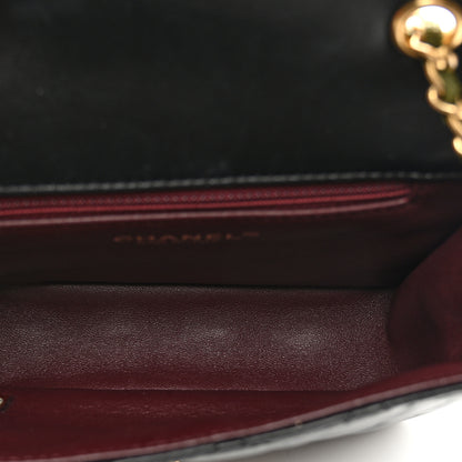 Chanel Lambskin Mini Square Flap Black Khaki 5 of 10