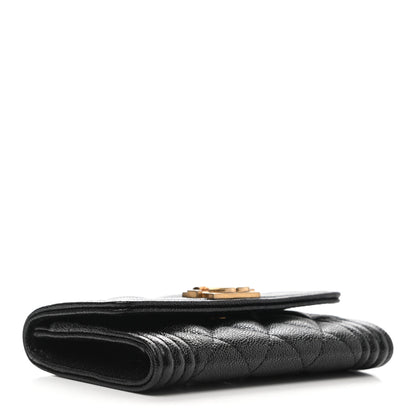 Chanel Caviar Quilted Boy Flap Card Holder Black 4 of 9