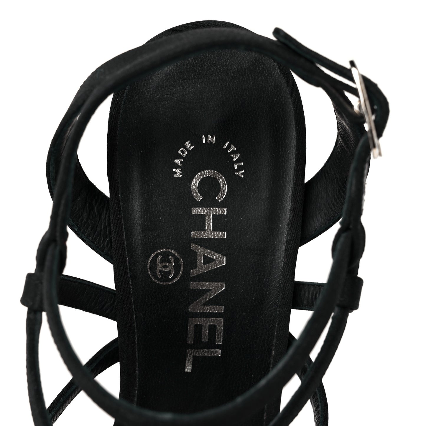 Suede Pearl Sandals 38 Black