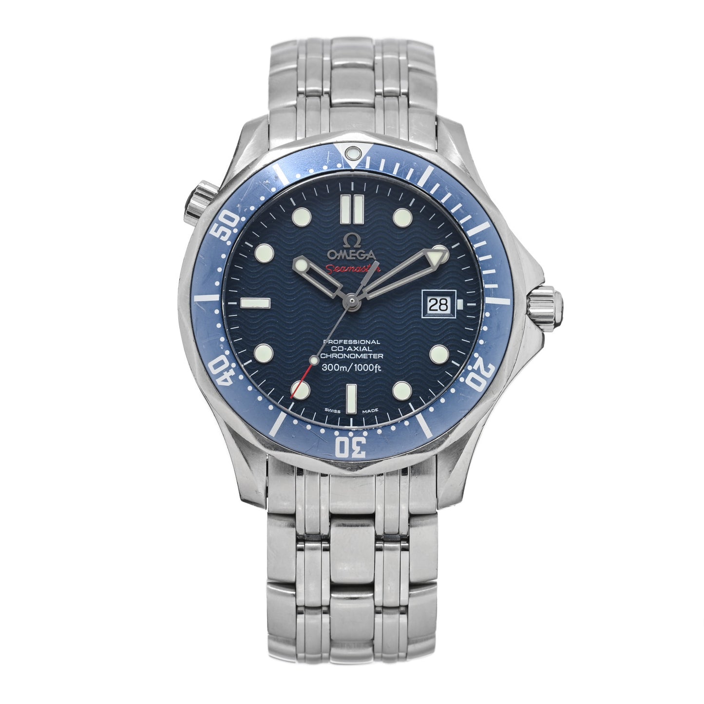 Stainless Steel 41mm Seamaster Diver 300M Co-Axial Automatic Watch Blue 2220.80.00