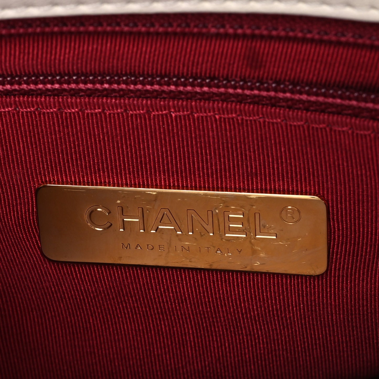 Lambskin Quilted Large Chanel 19 Flap White